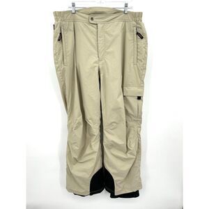 OBERMEYER Men's Khaki Tan Black Ski Snow Board Pants Size XL